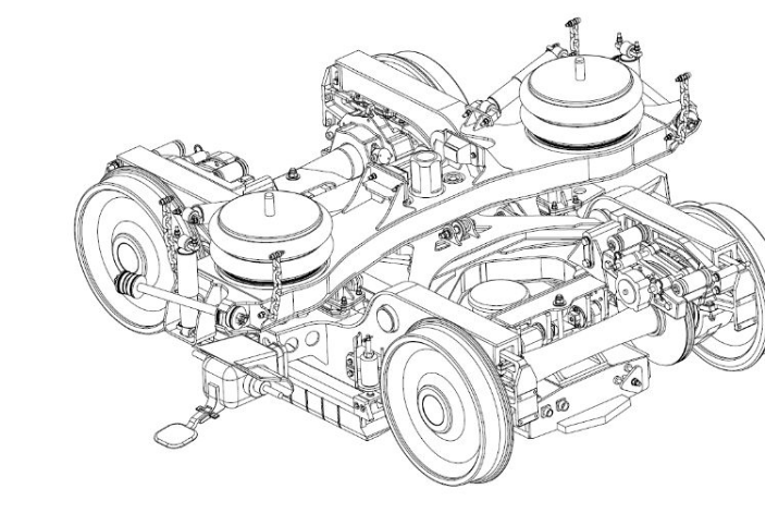 钢轮钢轨直线电机车辆转向架